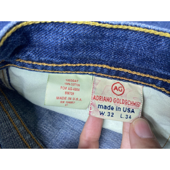 AG Adriano Goldschmied The Fillmore Jeans Mens 32x34 Blue Bootcut Denim USA - Picture 12 of 16